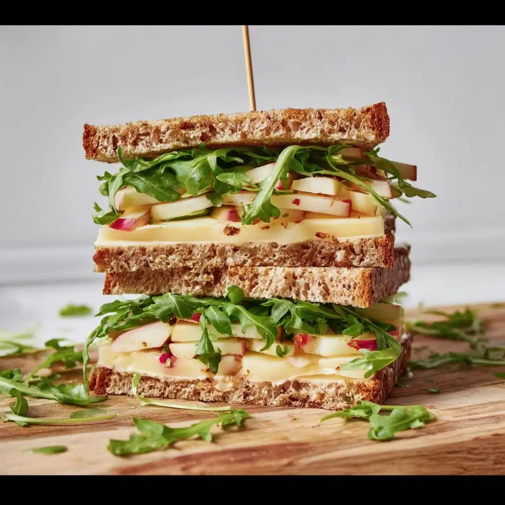 Gourmet Apple and Cheese Sandwich with Pickled Apples Recipe - Recipe Image