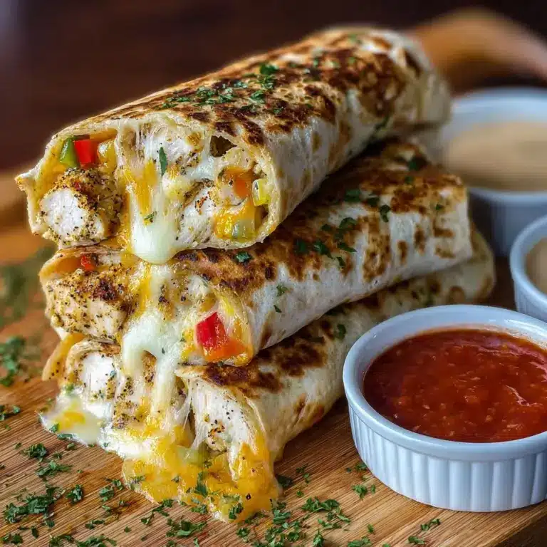 Ooey-Gooey Cheesy Garlic Chicken Wraps You’ll Devour Recipe