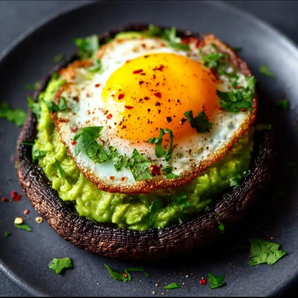 Avocado and Egg Stuffed Portobello Mushrooms Recipe