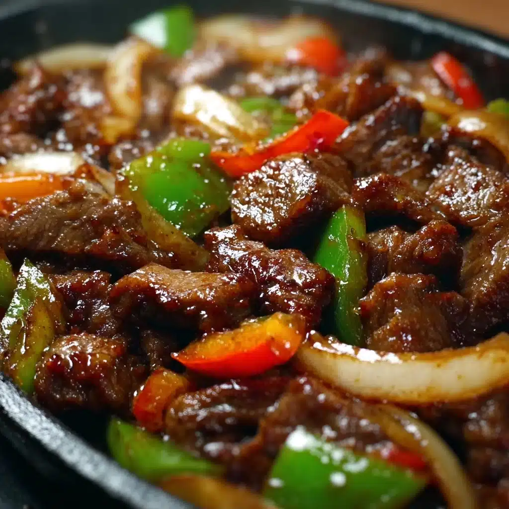Sizzling Chinese Pepper Steak with Onions Recipe