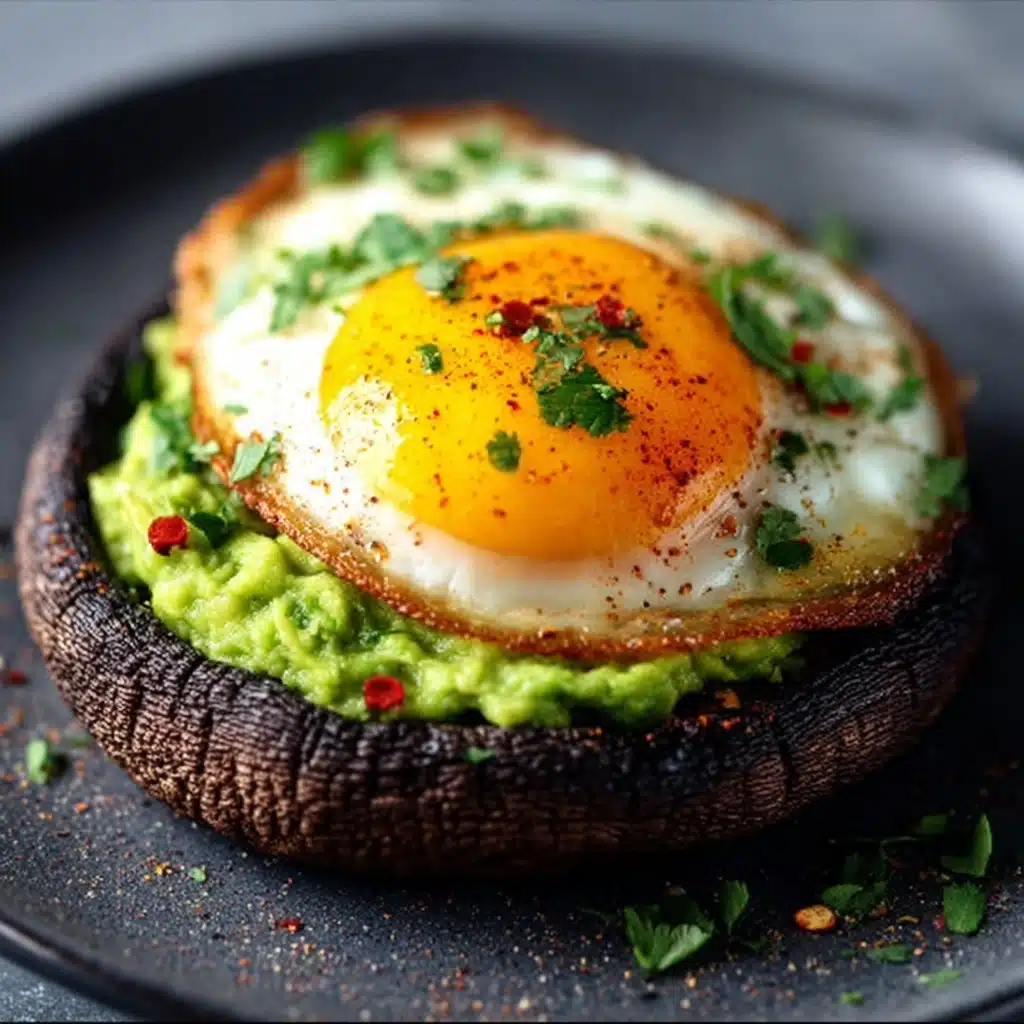 Avocado and Egg Stuffed Portobello Mushrooms Recipe - Recipe Image