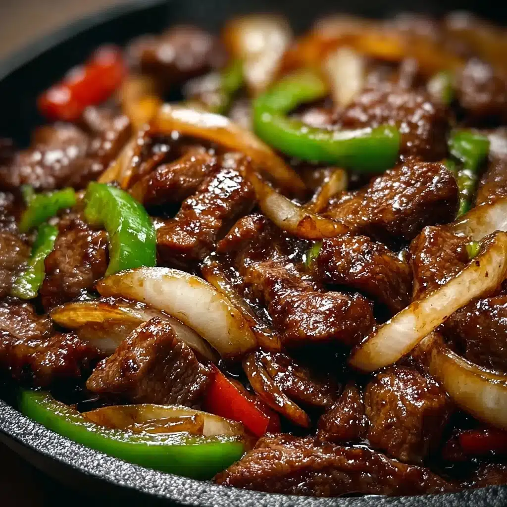 Sizzling Chinese Pepper Steak with Onions Recipe - Recipe Image