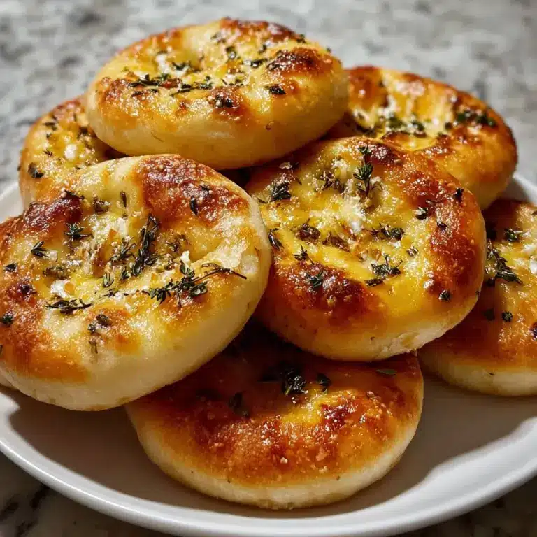Golden Crust Garlic Rosemary Focaccia Muffins Recipe