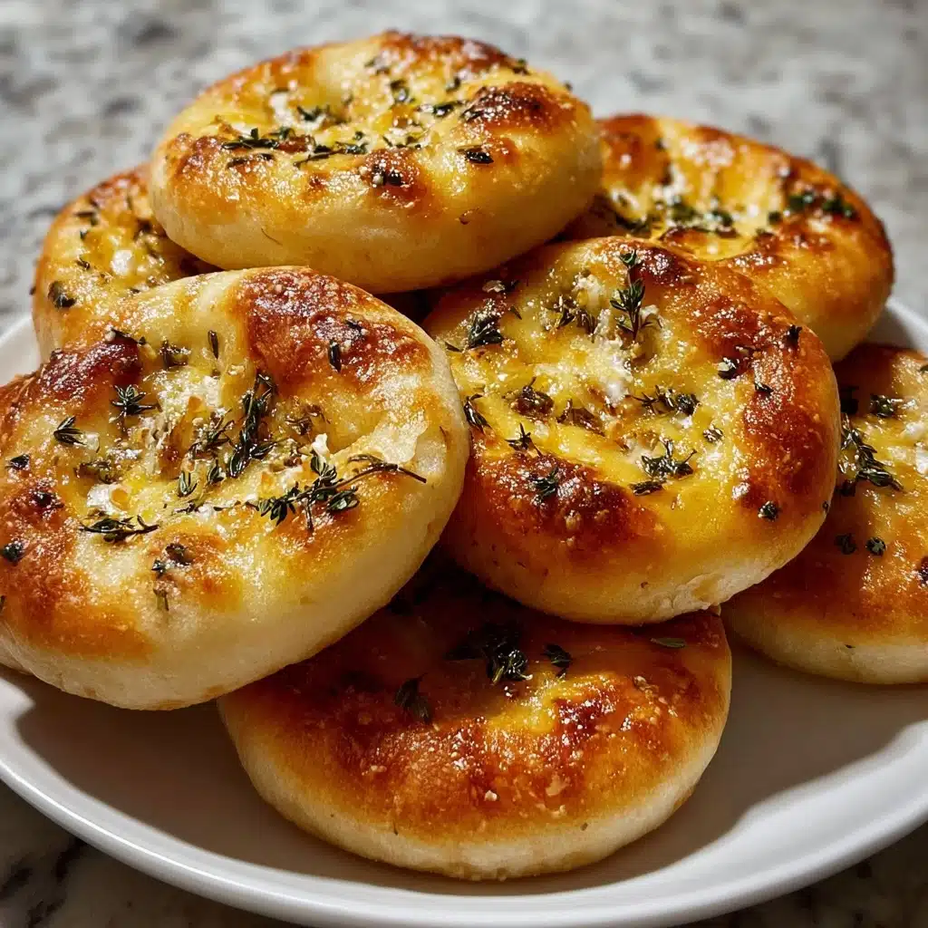 Golden Crust Garlic Rosemary Focaccia Muffins Recipe