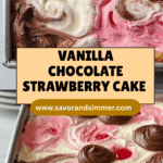 Perfect Vanilla-Chocolate-Strawberry Sheet Cake Recipe