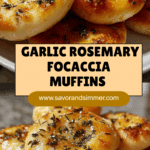 Golden Crust Garlic Rosemary Focaccia Muffins Recipe