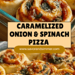 Vegan Caramelized Onion & Spinach Pizza Rolls Recipe