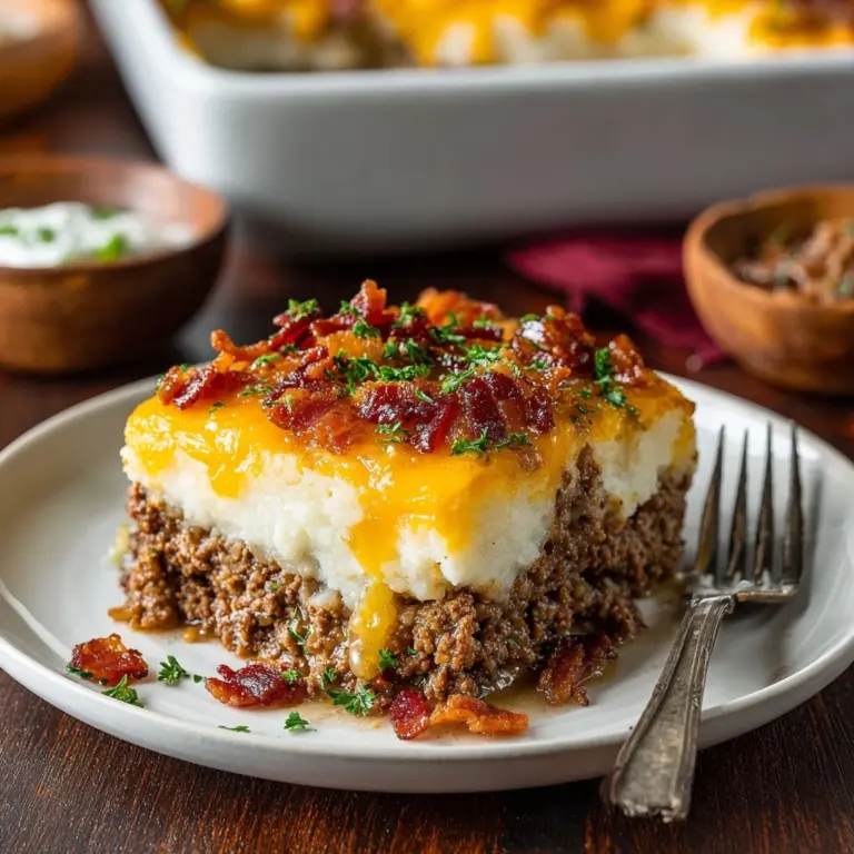 Meatloaf with Mashed Potatoes and Cheese Recipe