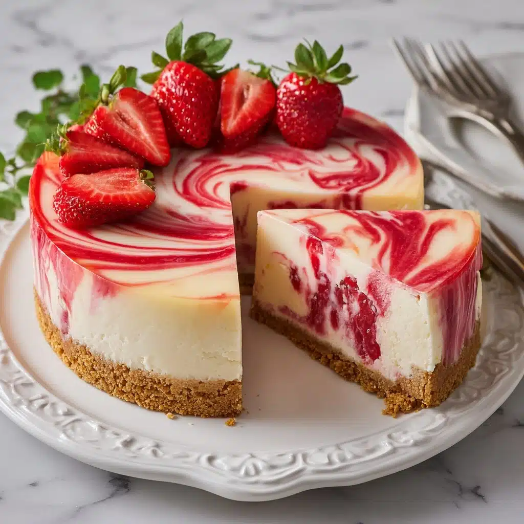 Strawberry Swirl Cheesecake Recipe