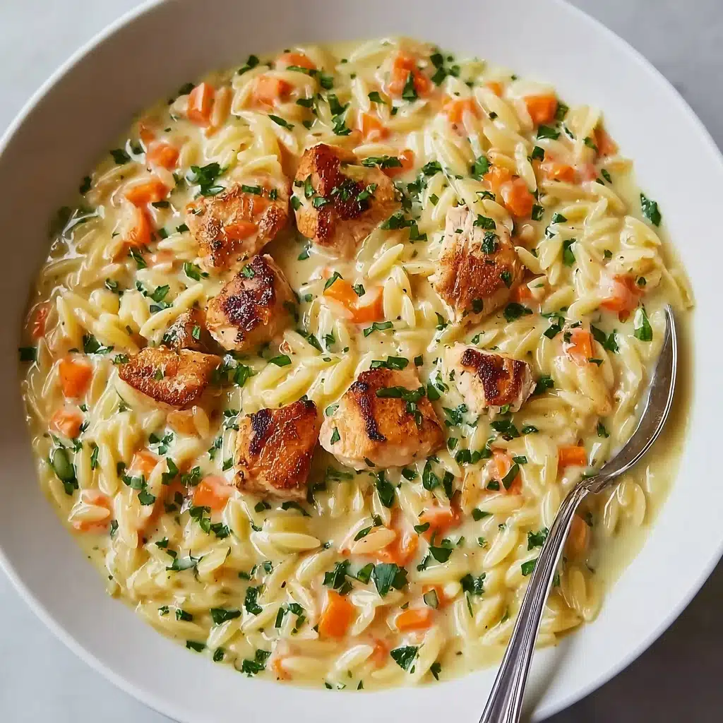 Creamy Chicken Pot Pie Orzo Recipe - Recipe Image