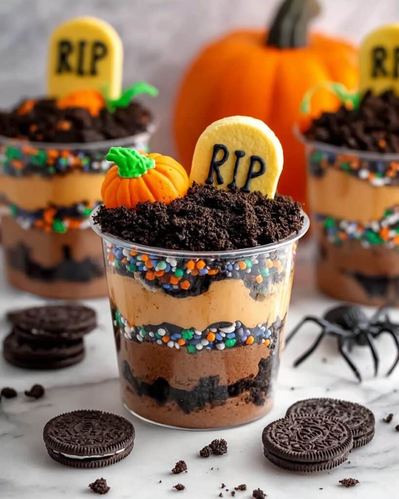 Fun Graveyard Dirt Cake Cups Recipe