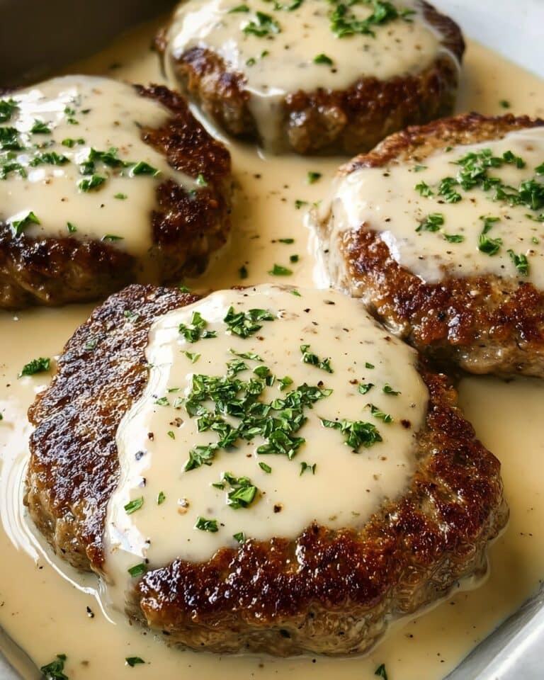 Amish Hamburger Steak Bake Recipe