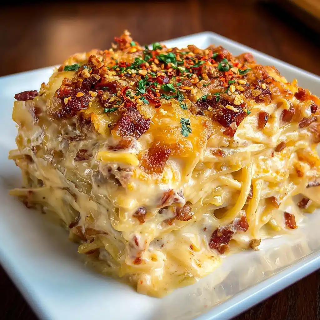 Spicy Southern Cheesy Chicken Spaghetti Casserole Recipe - Recipe Image