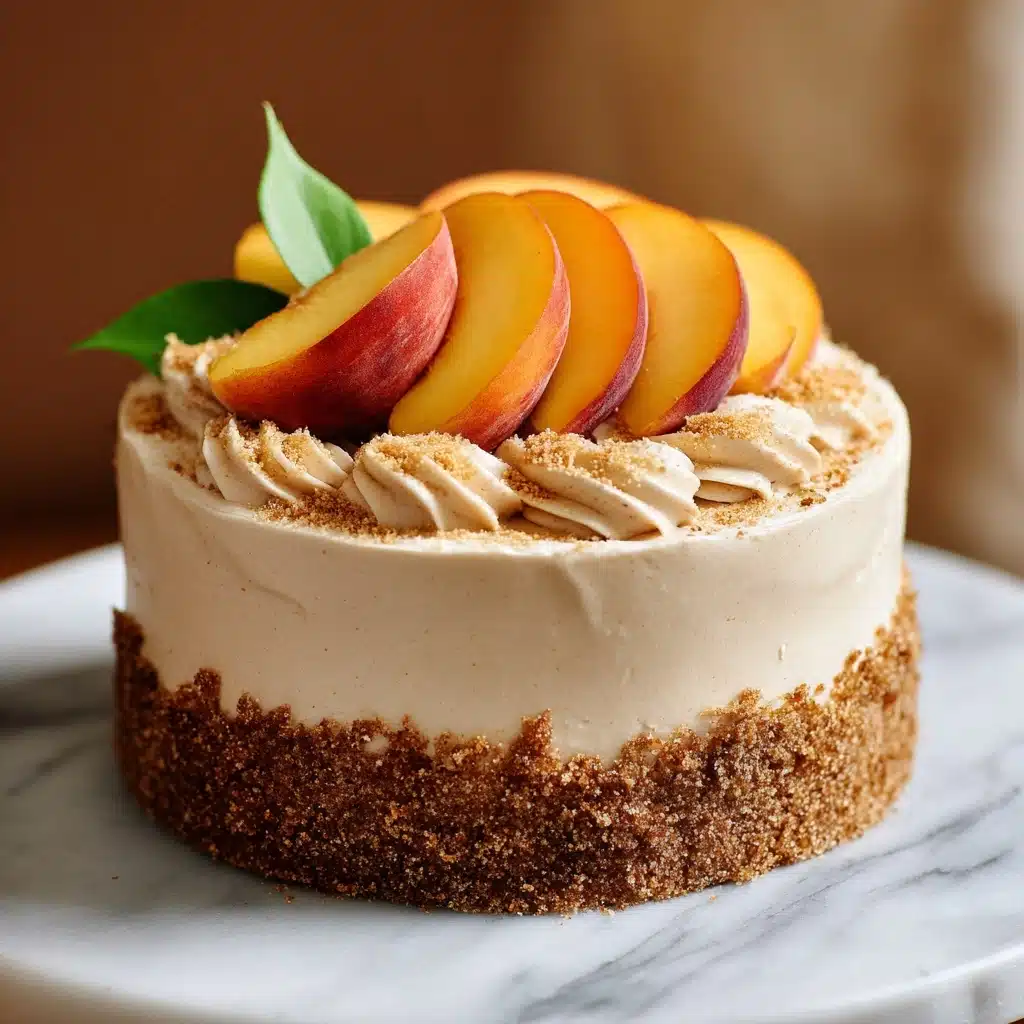 Peach Cake with Brown Sugar Frosting Recipe - Recipe Image