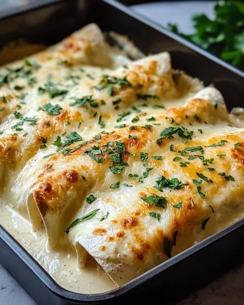 Creamy White Chicken Enchiladas Recipe