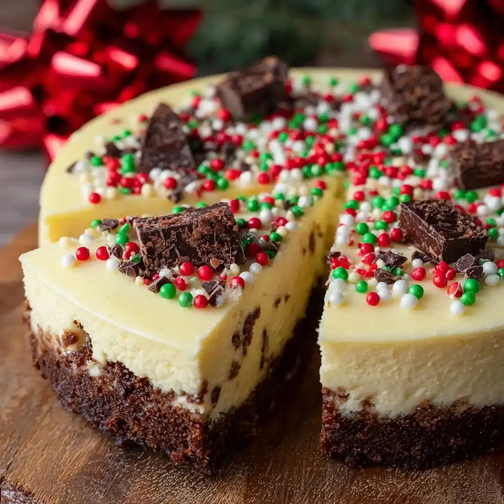 🎄 Christmas Sugar Cookie Cheesecake 🎄 Recipe - Recipe Image
