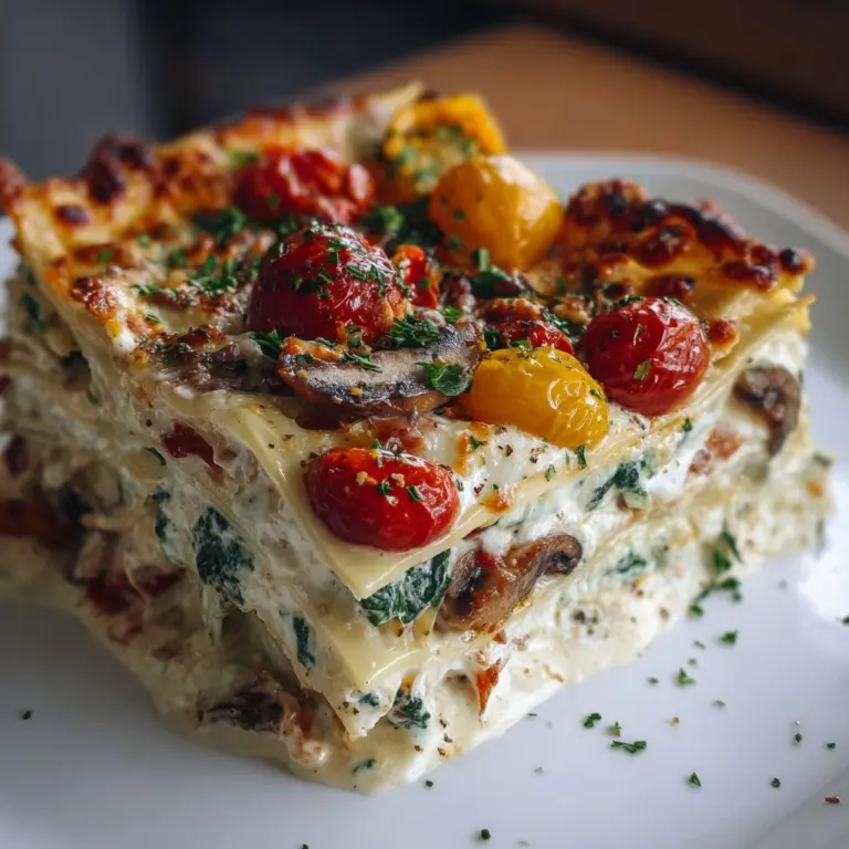 Loaded Veggie White Lasagna Recipe