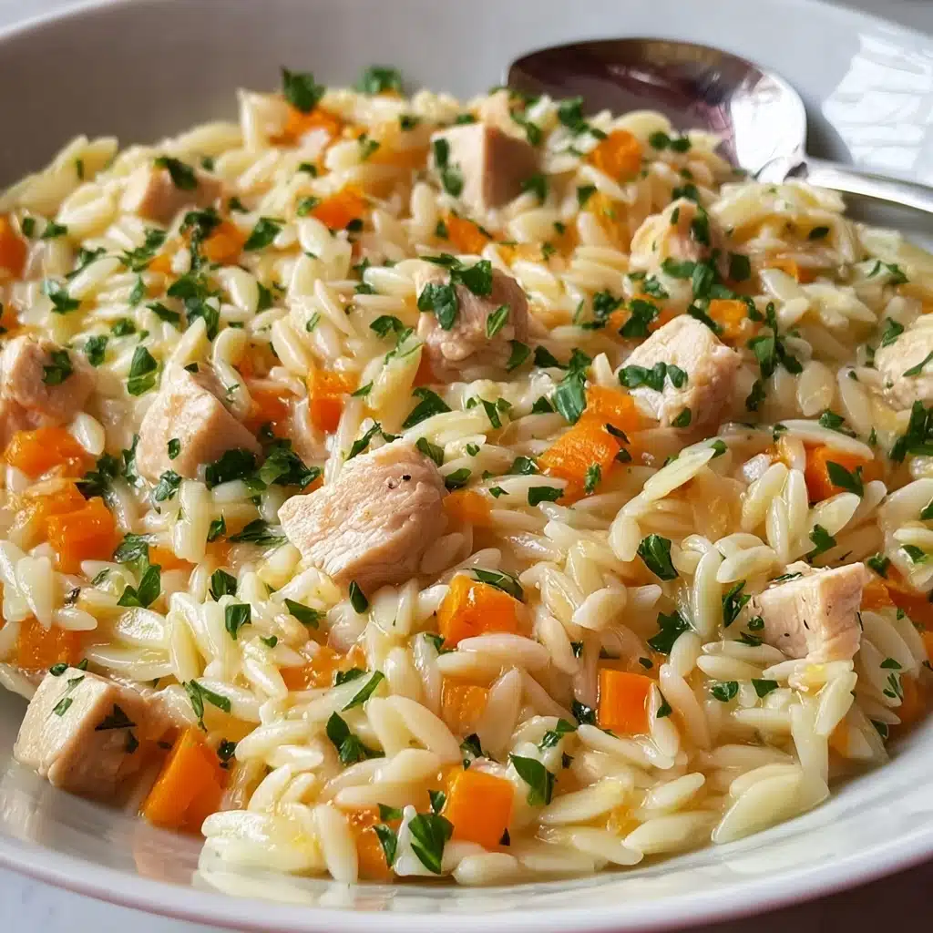Creamy Chicken Pot Pie Orzo Recipe - Recipe Image