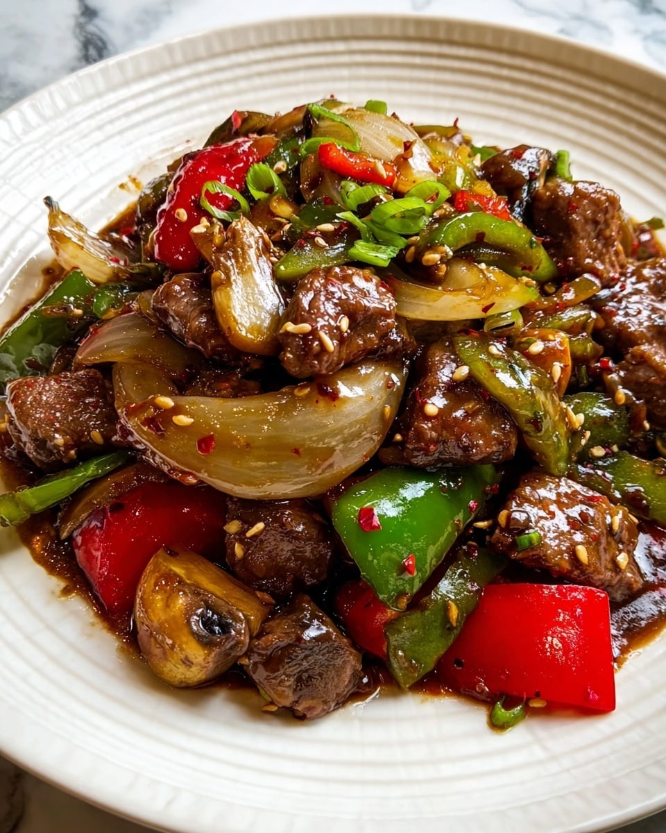 Pepper Steak with Bell Peppers and Onion Recipe