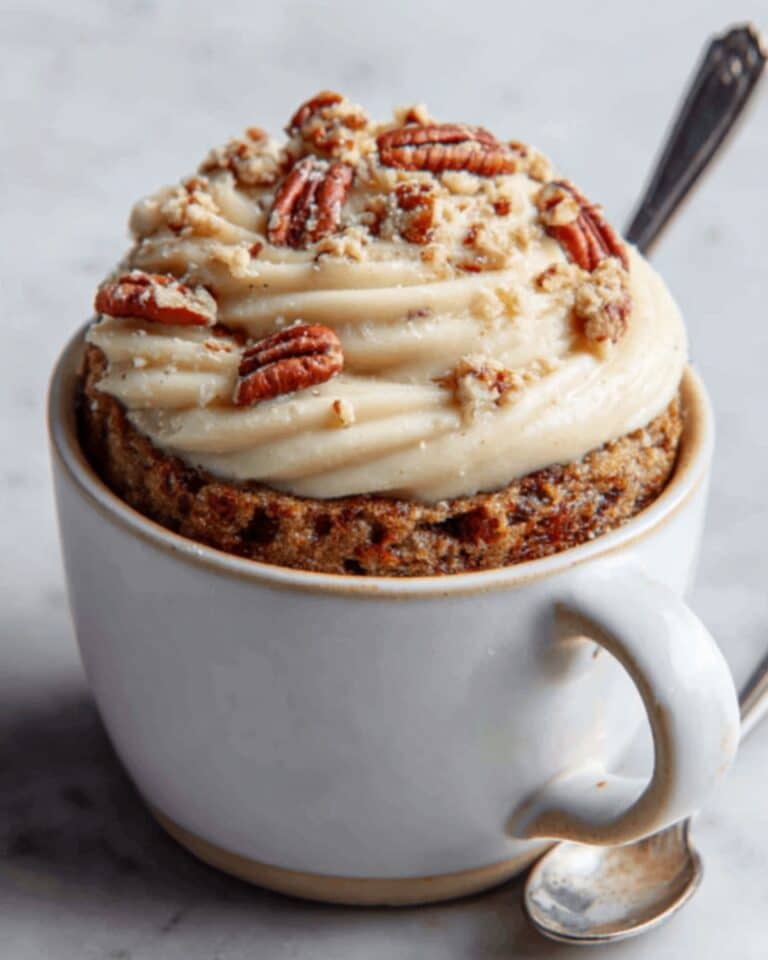 3-Minute Keto Cinnamon Roll Mug Cake Recipe