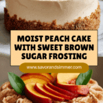 Peach Cake with Brown Sugar Frosting Recipe