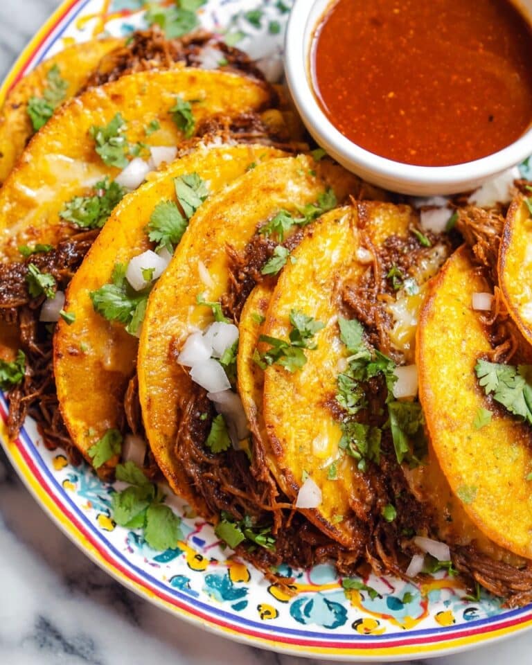 Authentic Birria Tacos with Rich Chile Sauce and Tender Shredded Beef Recipe
