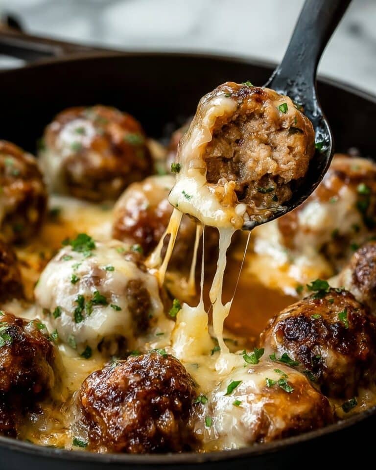 Cheesy French Onion Meatballs Recipe