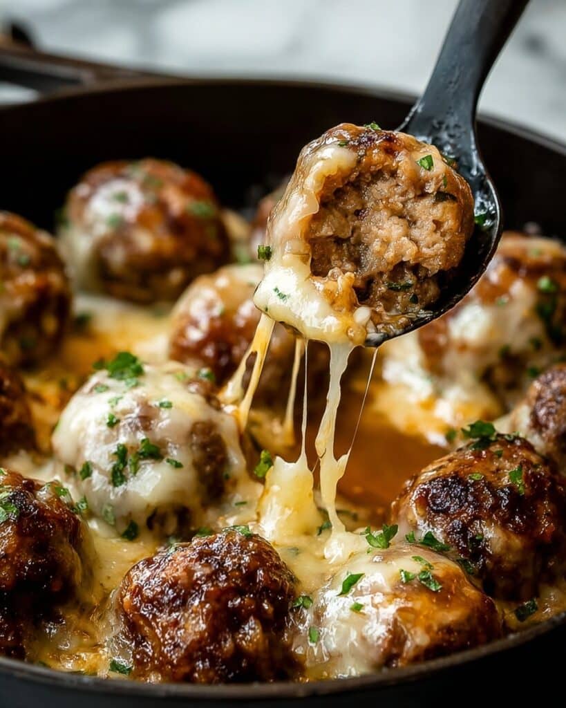 Cheesy French Onion Meatballs Recipe