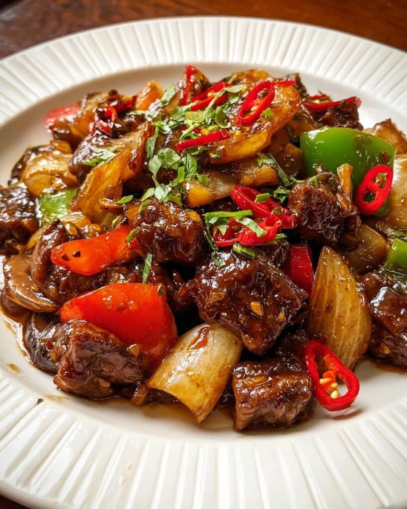 Pepper Steak with Bell Peppers and Onion Recipe