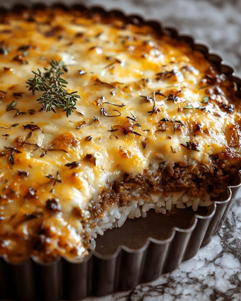 French Onion Ground Beef and Rice Casserole Recipe