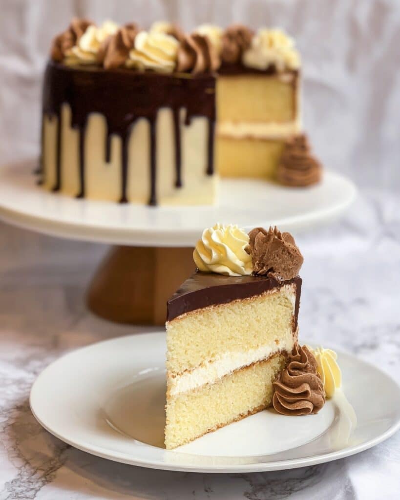 Ultimate Boston Cream Pie Ganache Drip Cake Recipe