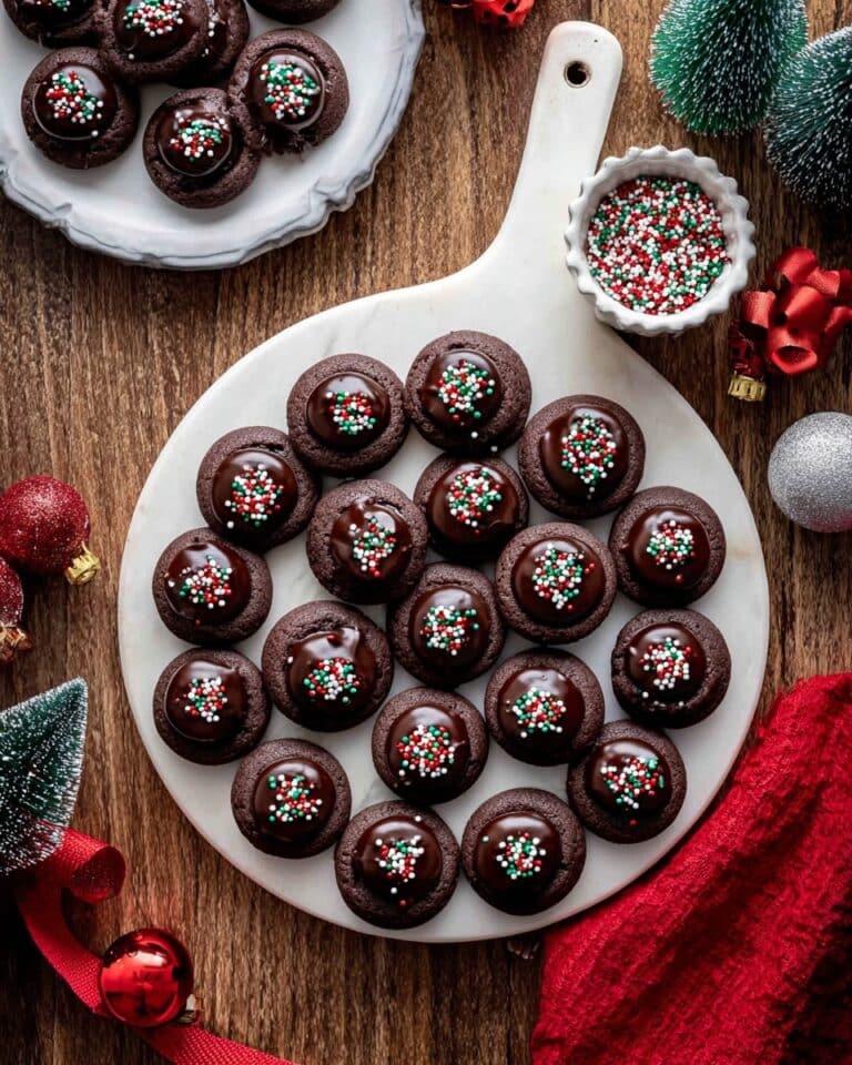 Chocolate Thumbprint Cookies with Chocolate Ganache Recipe
