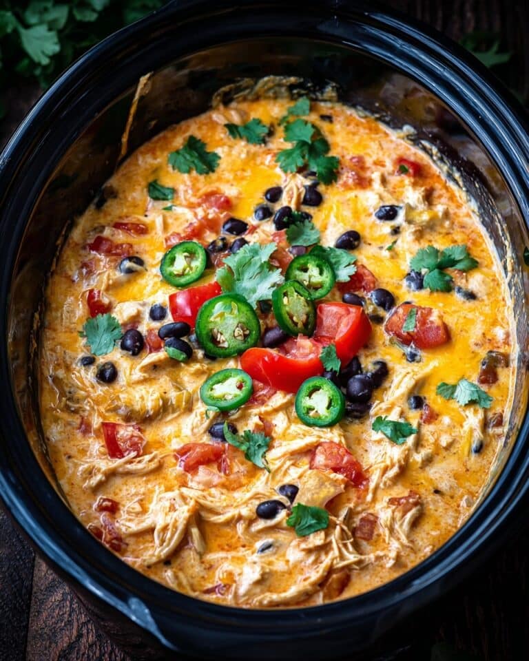 Creamy Slow Cooker Cheesy Chicken Taco Rice Recipe