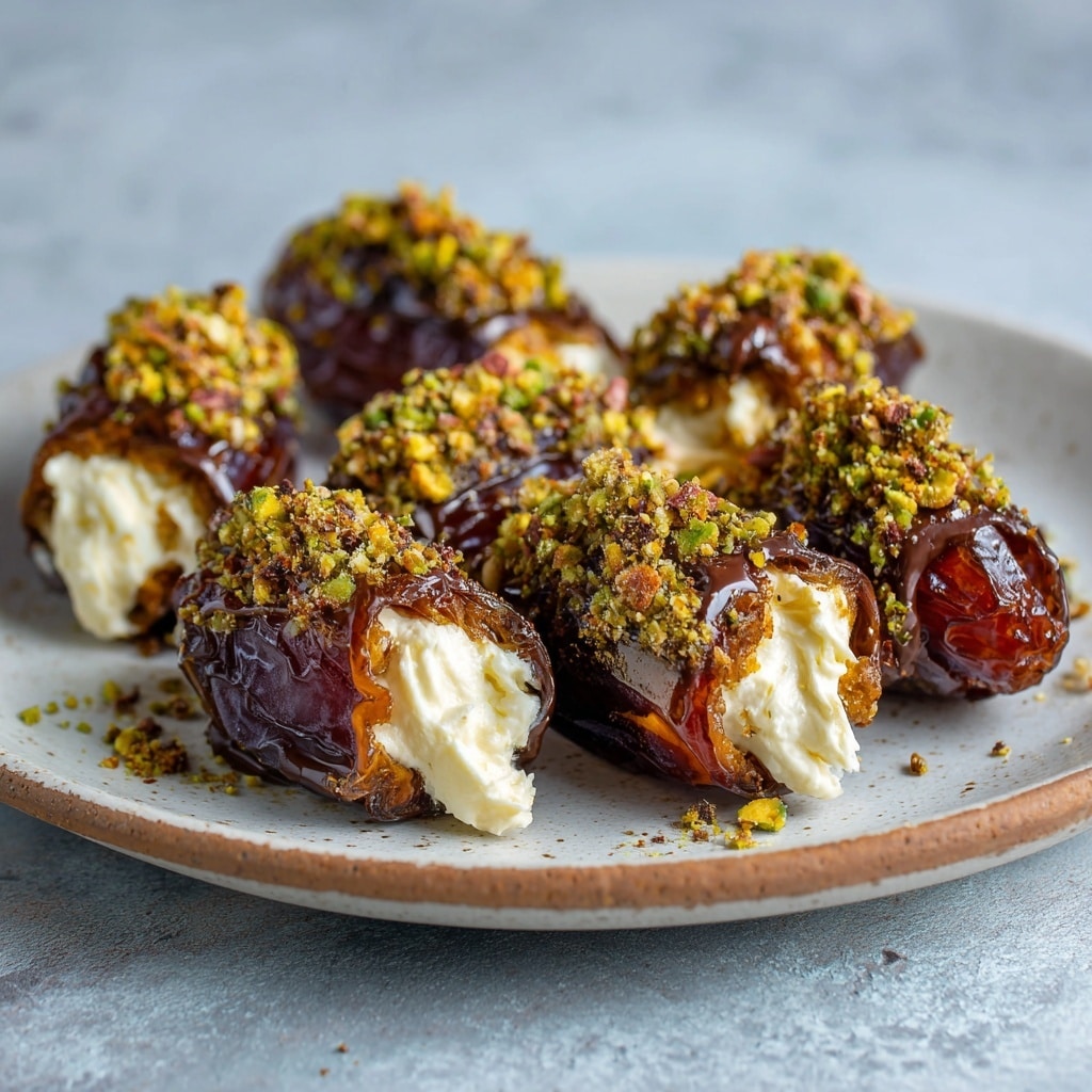 Feta & Parmesan Stuffed Dates with Walnuts and Honey Recipe - Recipe Image