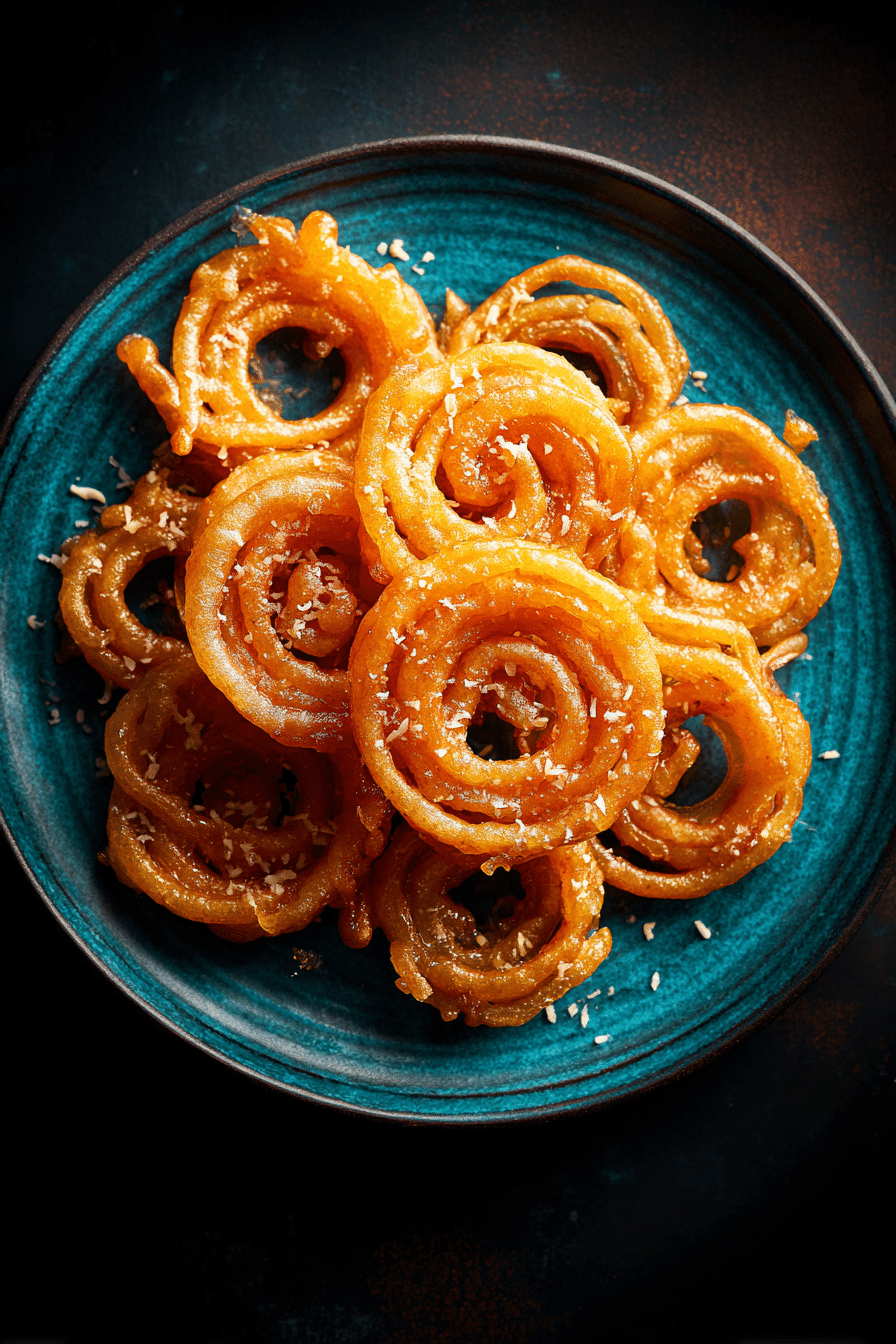 Crispy Jalebi with Sweet Syrup Recipe - Recipe Image