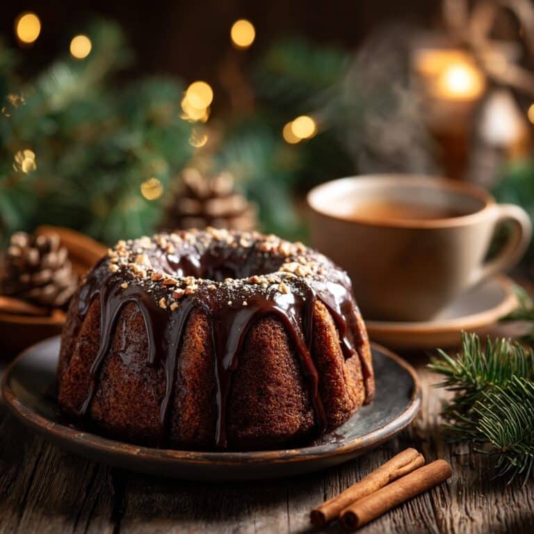 Glossy Chocolate Pound Cake Recipe