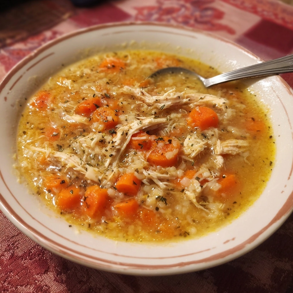 Ground Chicken Soup with Pasta, Vegetables, and Parmesan Recipe