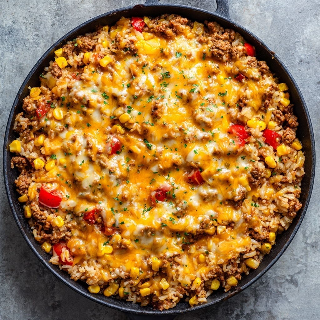 Onion Ground Beef and Rice Casserole Delight Recipe - Recipe Image