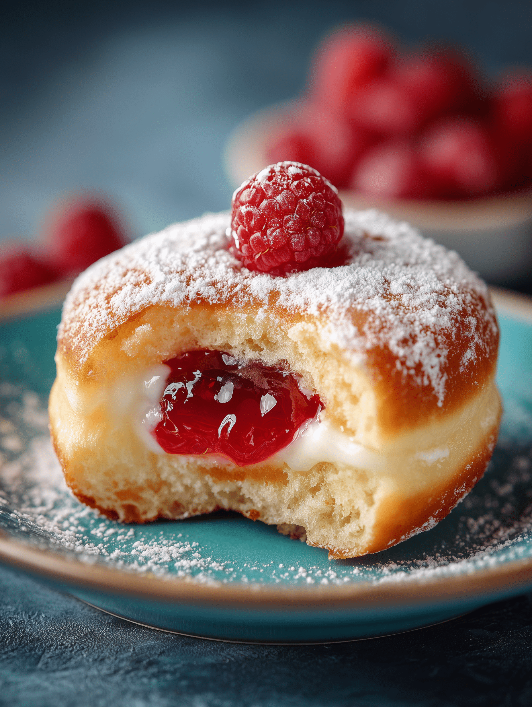 Raspberry Croissant Sourdough Donuts Recipe - Recipe Image