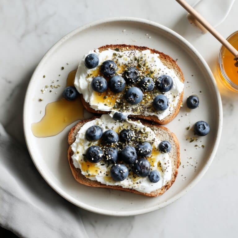 Yogurt Toast with Berries and Honey Recipe