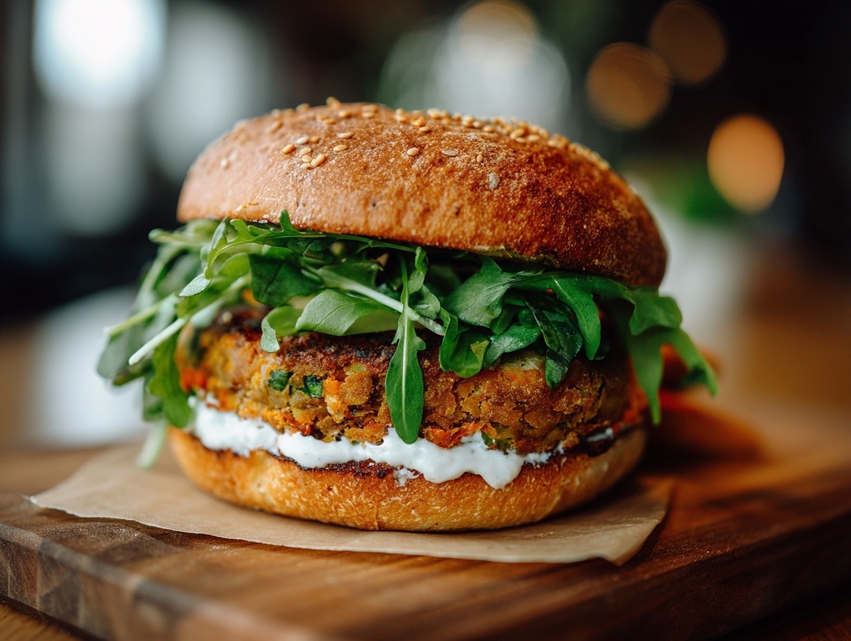 Veggie Patties Sandwich (Vegan, High Protein) Recipe