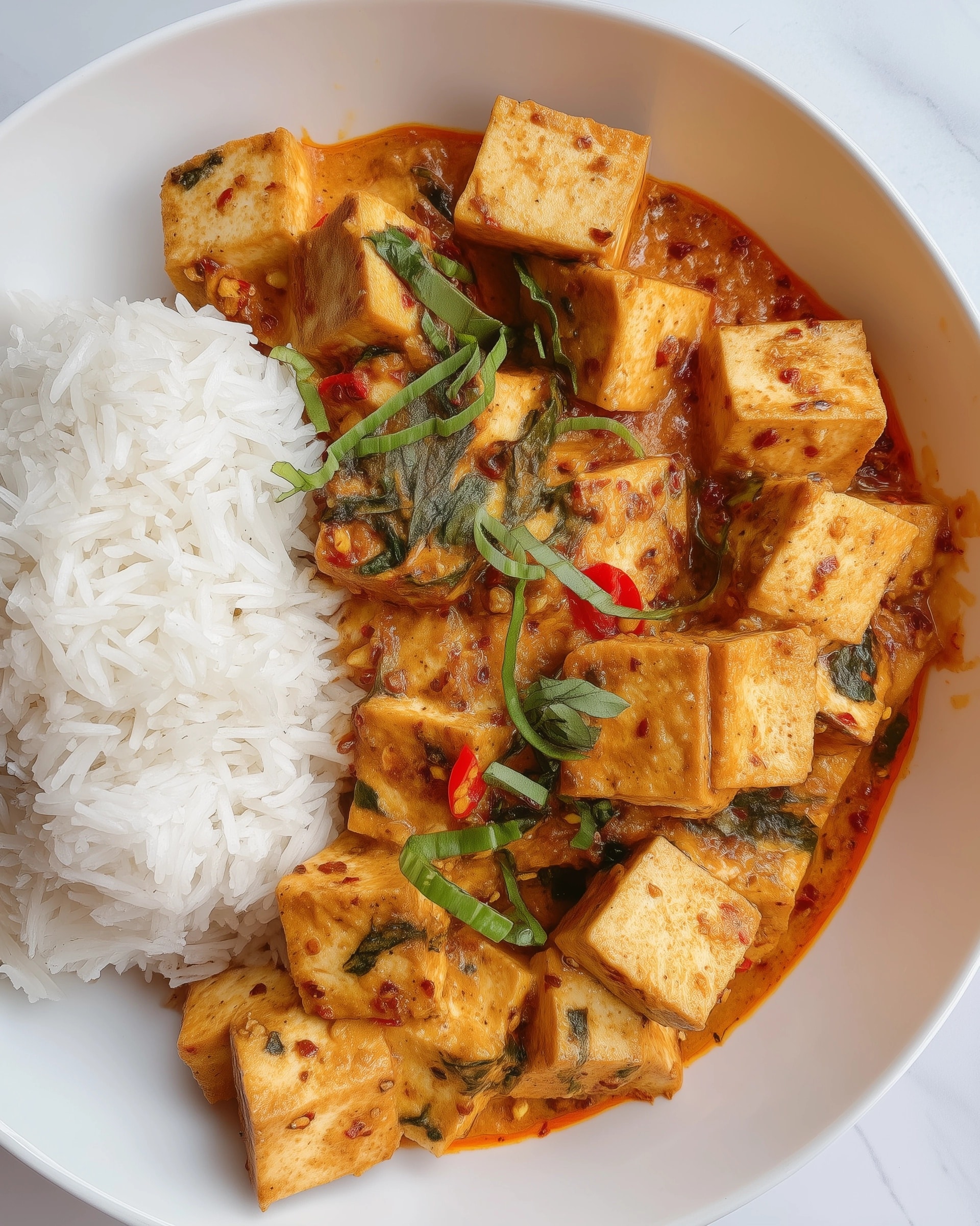 Basil Tofu Stir-Fry with Chili, Lime, and Fresh Basil Recipe - Recipe Image