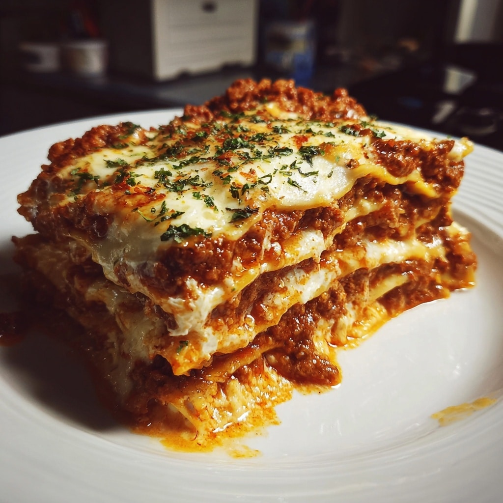 Creamy Chicken Lasagna Soup with Ricotta, Parmesan, and Mozzarella Recipe - Recipe Image