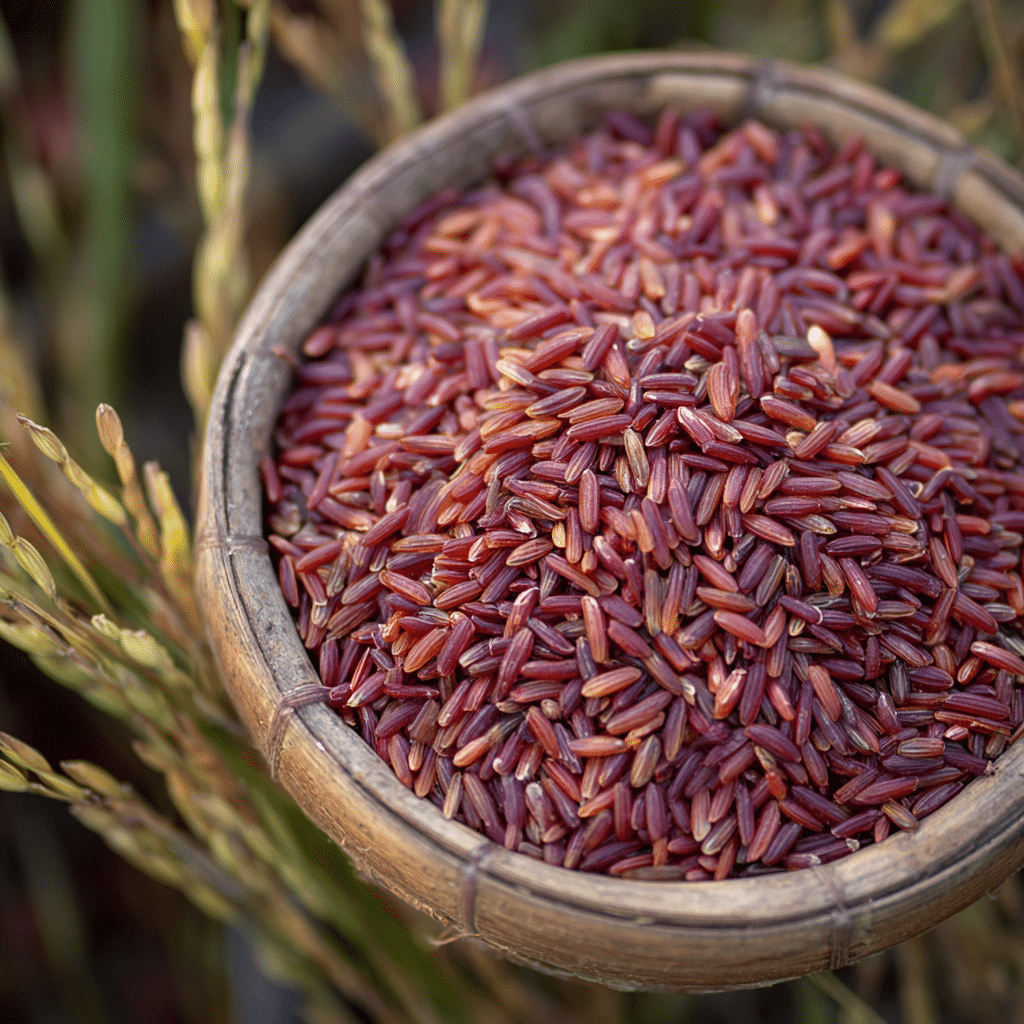 Purple Rice with Sautéed Cabbage and Green Onion Recipe - Recipe Image