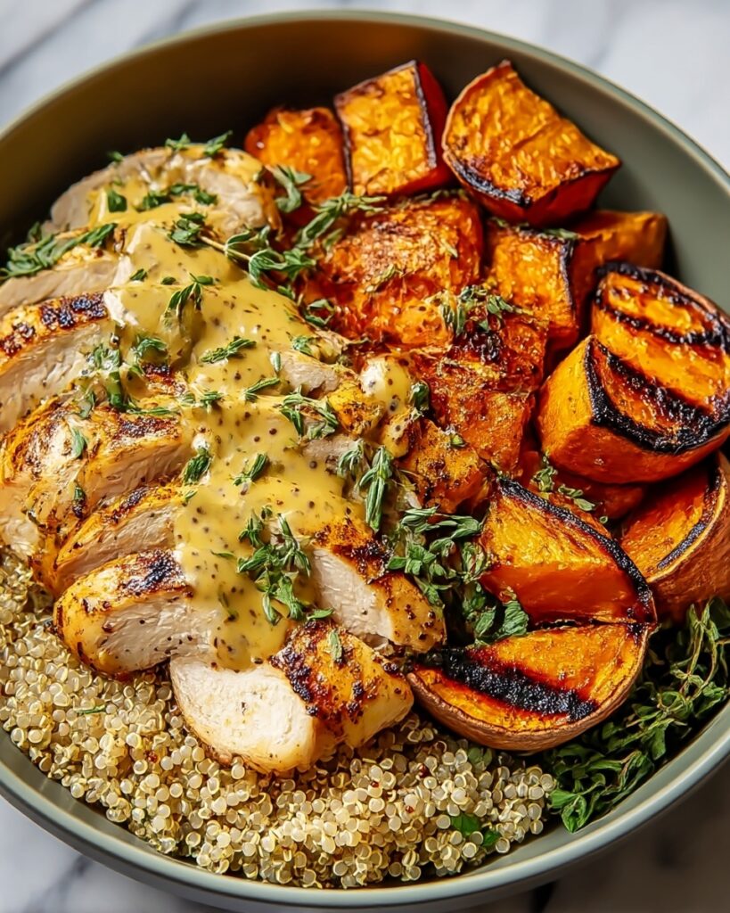 Maple Dijon Chicken & Sweet Potato Bowls Recipe