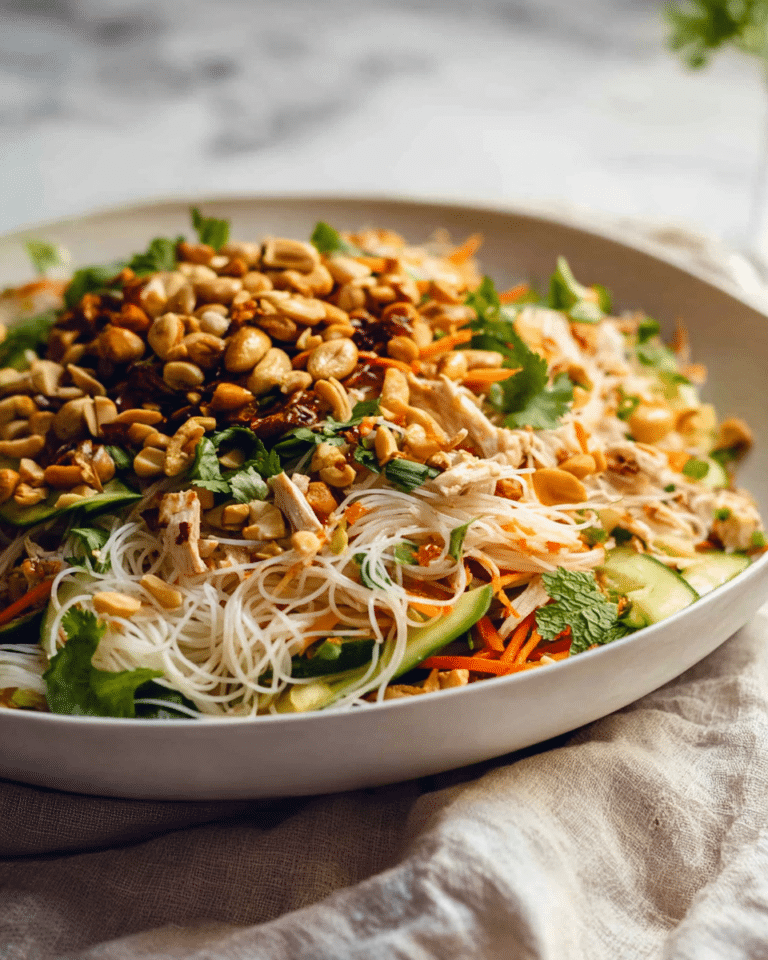 Glass Noodle Salad with Chicken, Herbs, and Lime Cashew Crumble Recipe
