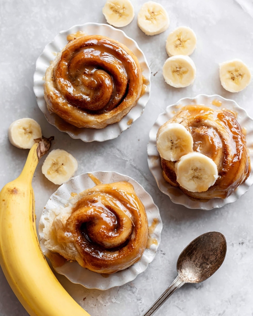 Peanut Butter Banana Cinnamon Rolls Recipe - Recipe Image