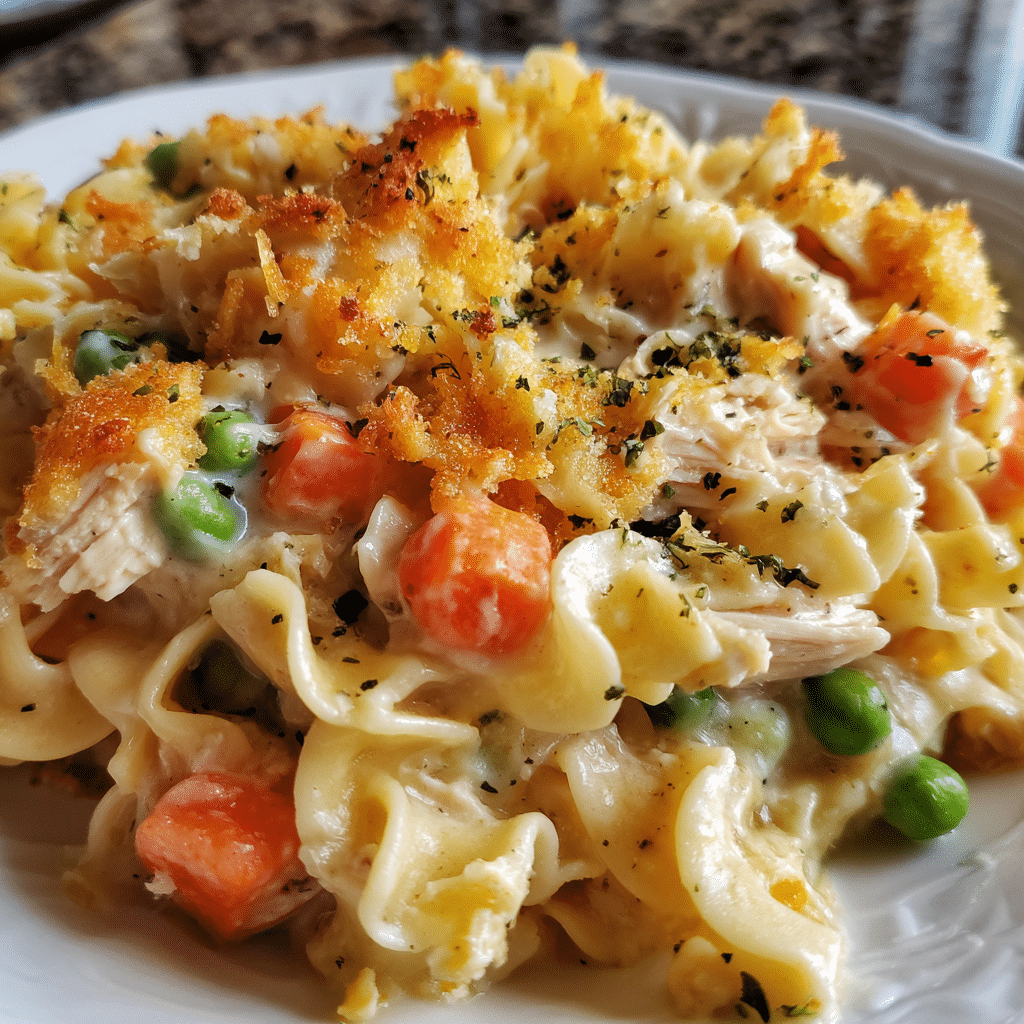 Best Chicken Pot Pie Noodles Recipe - Recipe Image