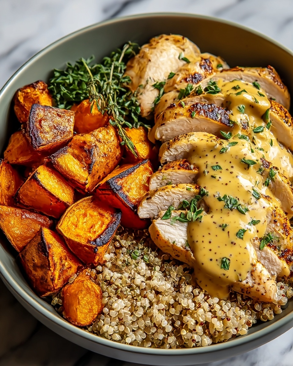Maple Dijon Chicken & Sweet Potato Bowls Recipe - Recipe Image