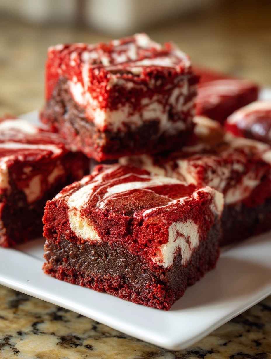 Red Velvet Cheesecake Brownies Recipe - Recipe Image